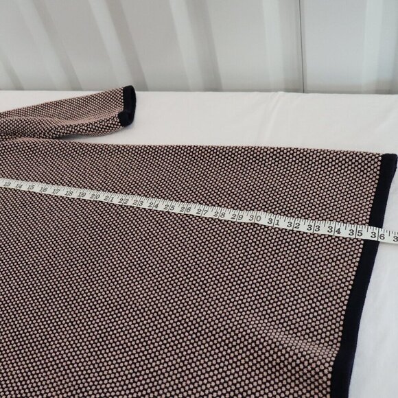 COS Womens Textured Knit Sweater Dress Pink Navy 3/4 Sleeves Size Med Cotton EUC - Picture 6 of 7